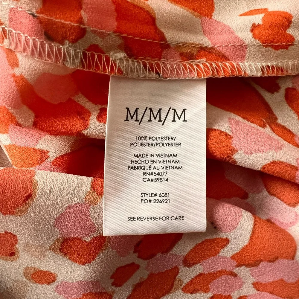 CAbi Go-To Orange and White Button Down Top - Picture 9 of 10